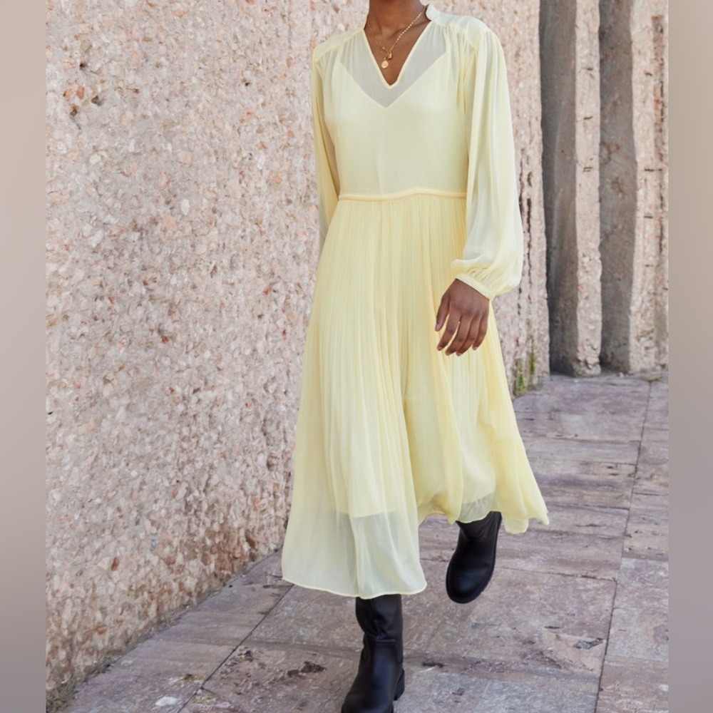 Uniqlo Yellow Midi Dress